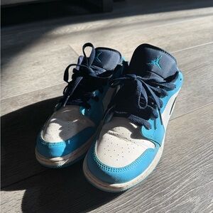 Blue and White Air Jordan Nike Sneakers